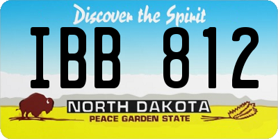 ND license plate IBB812