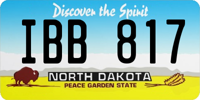 ND license plate IBB817