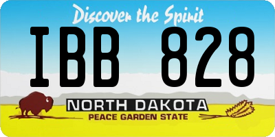 ND license plate IBB828