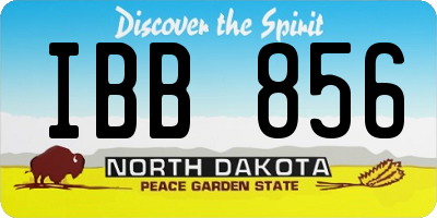 ND license plate IBB856