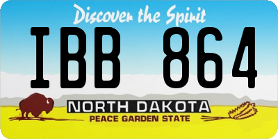 ND license plate IBB864