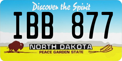 ND license plate IBB877