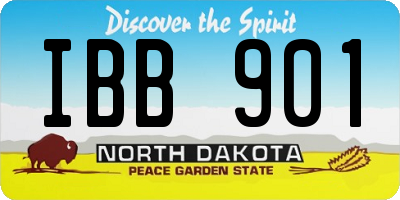 ND license plate IBB901