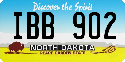 ND license plate IBB902