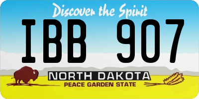 ND license plate IBB907