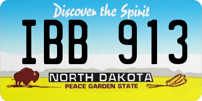 ND license plate IBB913
