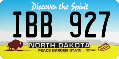 ND license plate IBB927