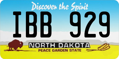 ND license plate IBB929