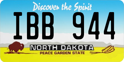 ND license plate IBB944