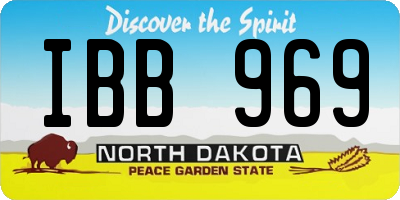ND license plate IBB969