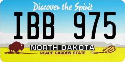 ND license plate IBB975