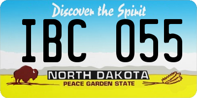 ND license plate IBC055