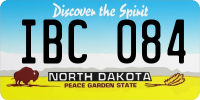 ND license plate IBC084