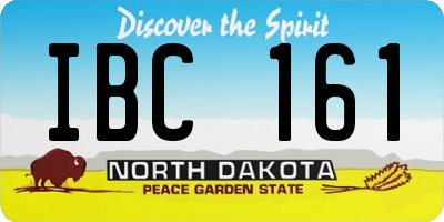 ND license plate IBC161