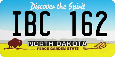 ND license plate IBC162
