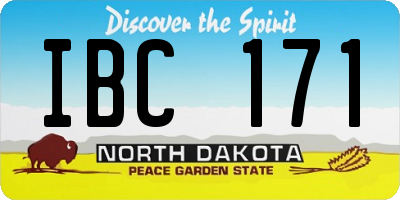 ND license plate IBC171
