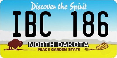 ND license plate IBC186