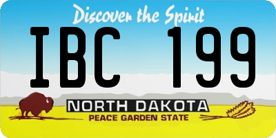 ND license plate IBC199