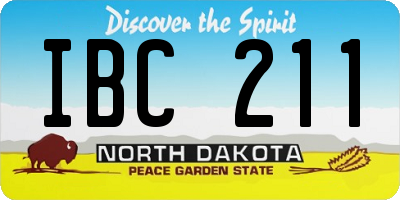 ND license plate IBC211