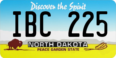 ND license plate IBC225
