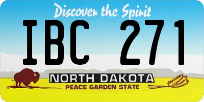ND license plate IBC271