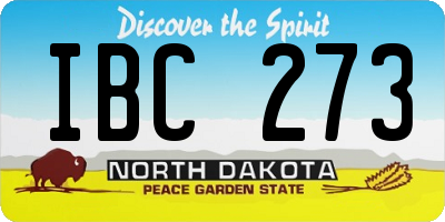 ND license plate IBC273