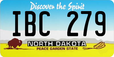 ND license plate IBC279