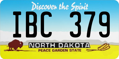ND license plate IBC379