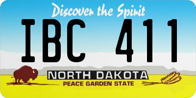 ND license plate IBC411