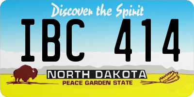 ND license plate IBC414
