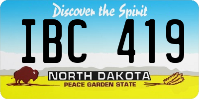 ND license plate IBC419
