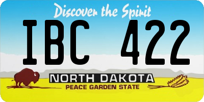 ND license plate IBC422