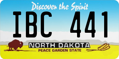 ND license plate IBC441