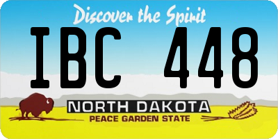 ND license plate IBC448