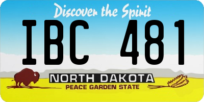 ND license plate IBC481