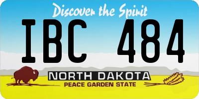 ND license plate IBC484