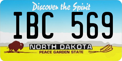 ND license plate IBC569