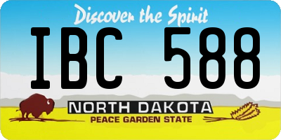 ND license plate IBC588