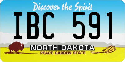 ND license plate IBC591