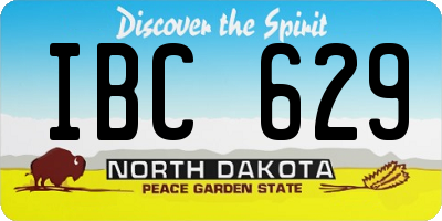 ND license plate IBC629