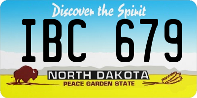 ND license plate IBC679