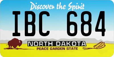 ND license plate IBC684