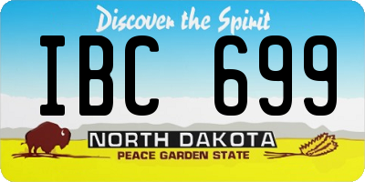ND license plate IBC699