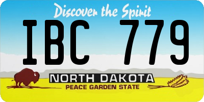 ND license plate IBC779
