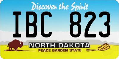 ND license plate IBC823