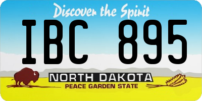 ND license plate IBC895