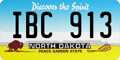 ND license plate IBC913