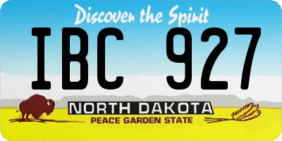 ND license plate IBC927