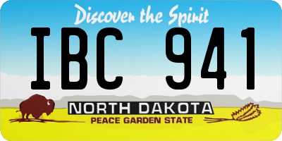 ND license plate IBC941