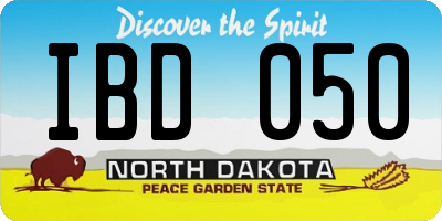 ND license plate IBD050